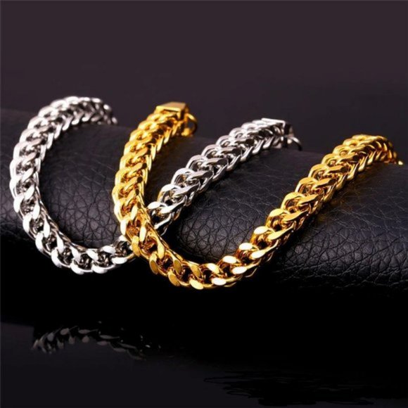 Stainless Steel Big Chunky Chain Bracelet - Picture 6 of 7